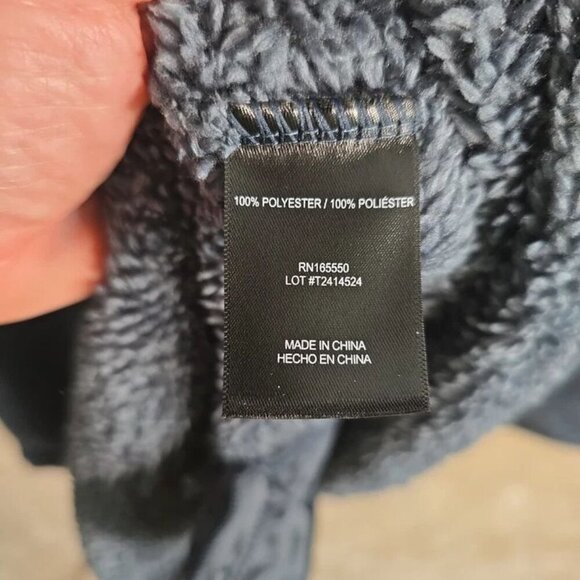 32 Degrees Heat Quarter Zip Pullover XXL Blue Sherpa Lined Fleece Sweater 201 - Picture 5 of 6